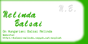 melinda balsai business card